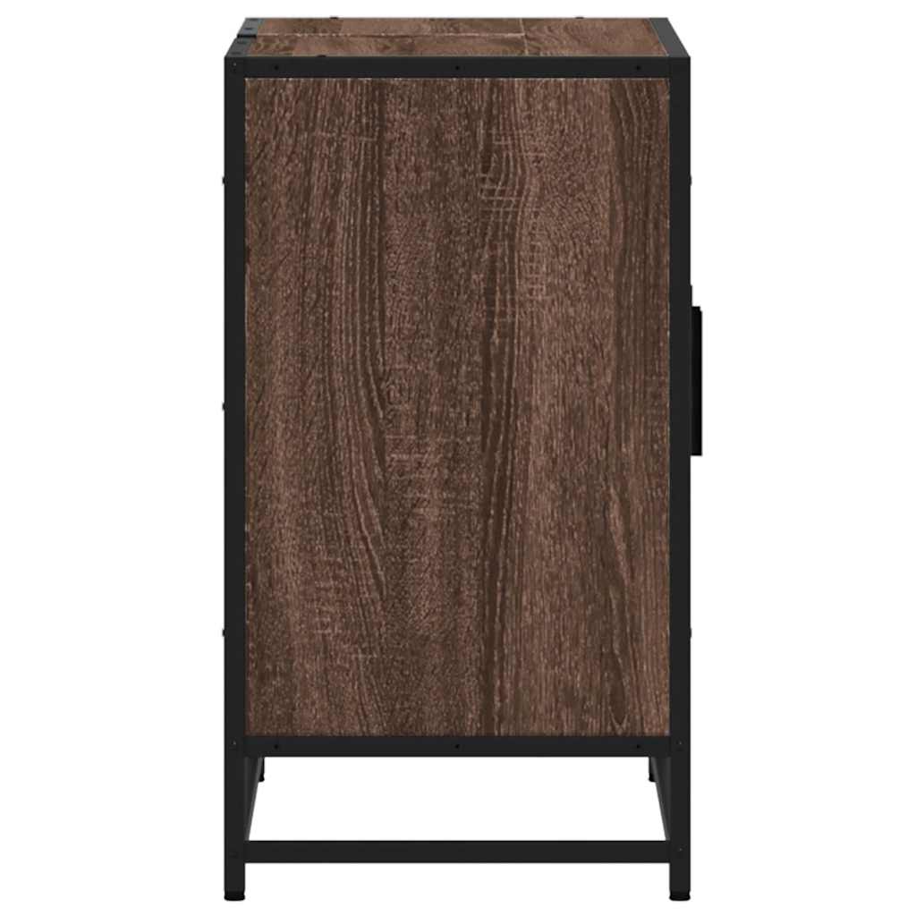 Mobile Lavabo Bagno Rovere Marrone 90x33x60cm Legno Multistrato