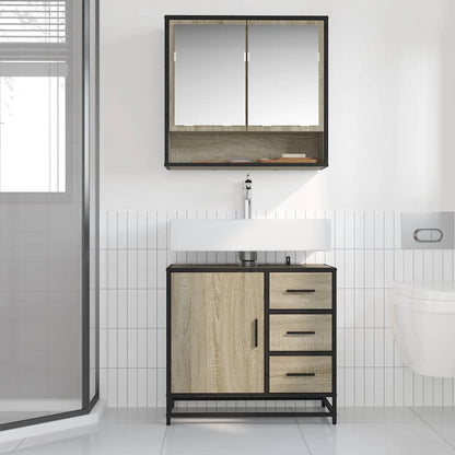 Mobile Lavabo da Bagno Rovere Sonoma 65x33x60 cm in Truciolato | homemem39
