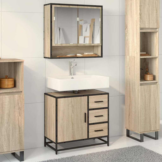 Mobile Lavabo da Bagno Rovere Sonoma 65x33x60 cm in Truciolato | homemem39