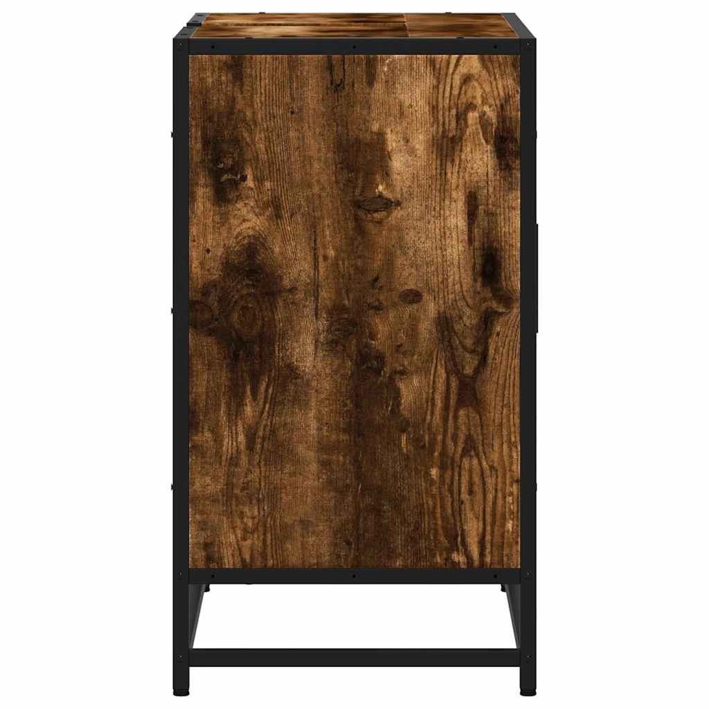 Mobile Lavabo Bagno Rovere Fumo 65x33x60 cm Legno Multistrato