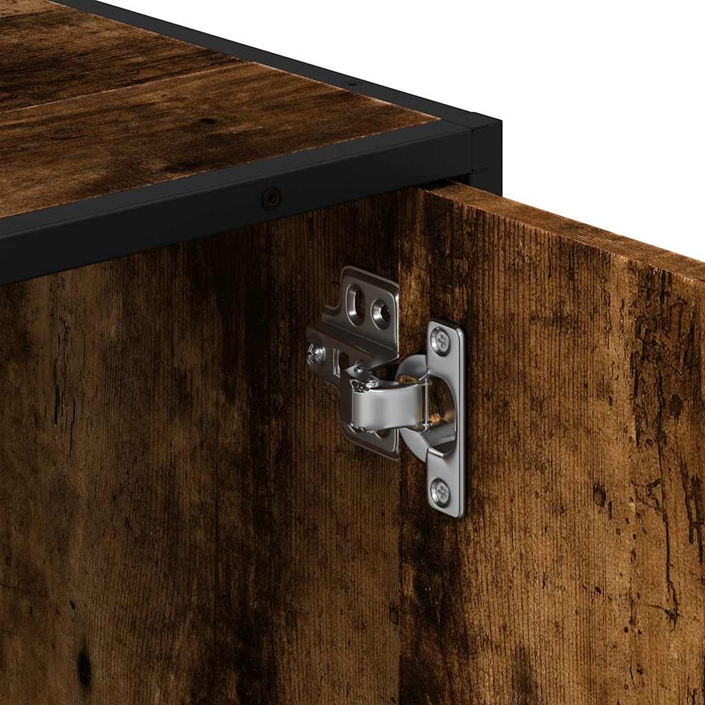 Mobile Lavabo Bagno Rovere Fumo 65x33x60 cm Legno Multistrato