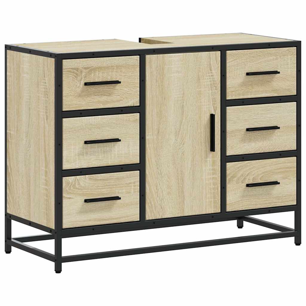 Mobile Lavabo Bagno Rovere Sonoma 60x30x60 cm Legno Multistrato | homemem39
