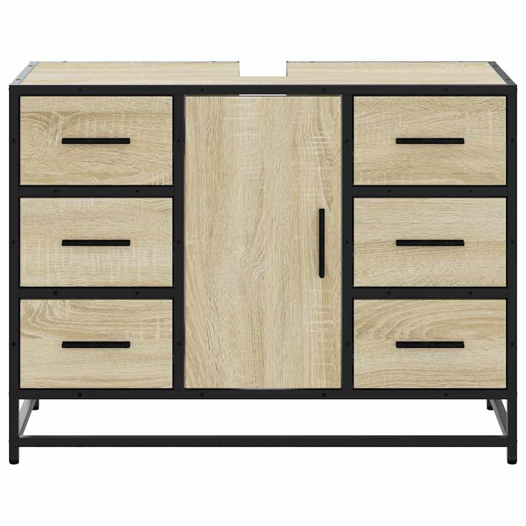 Mobile Lavabo Bagno Rovere Sonoma 60x30x60 cm Legno Multistrato | homemem39