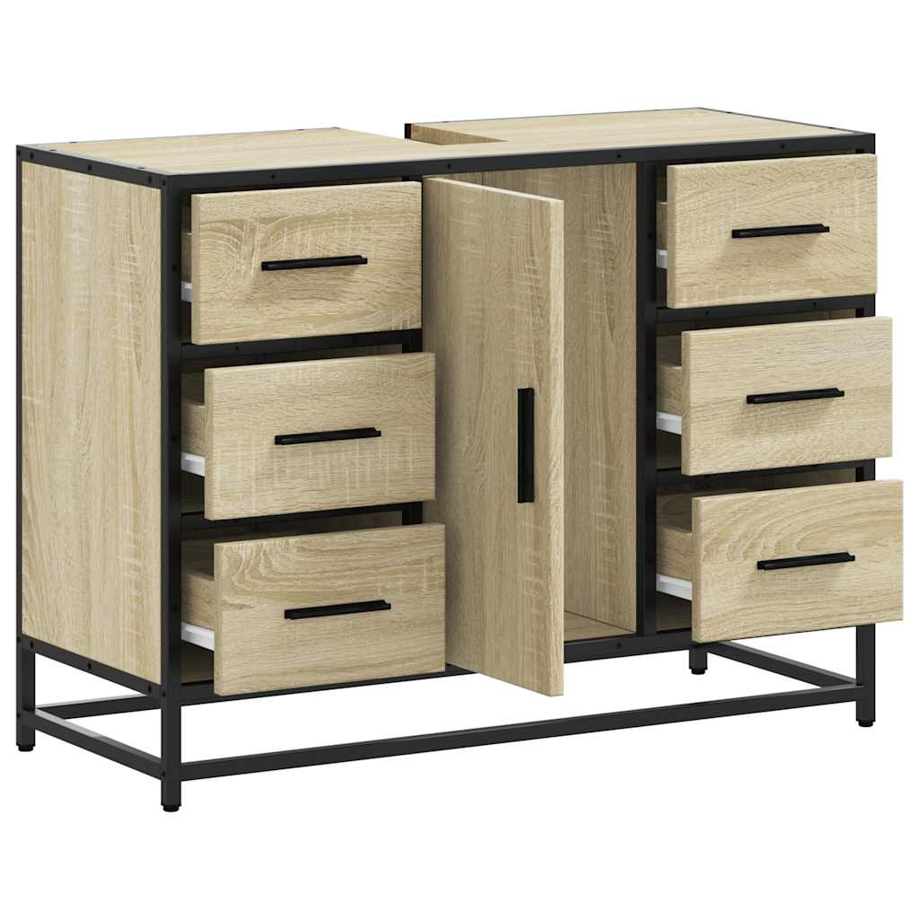 Mobile Lavabo Bagno Rovere Sonoma 60x30x60 cm Legno Multistrato | homemem39