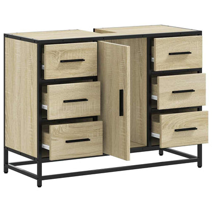 Mobile Lavabo Bagno Rovere Sonoma 60x30x60 cm Legno Multistrato | homemem39