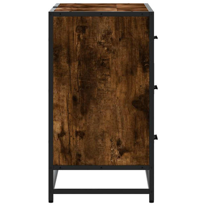 Mobile Lavabo Bagno Rovere Fumo 60x30x60 cm Legno Multistrato | homemem39