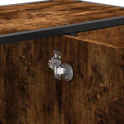 Mobile Lavabo Bagno Rovere Fumo 60x30x60 cm Legno Multistrato