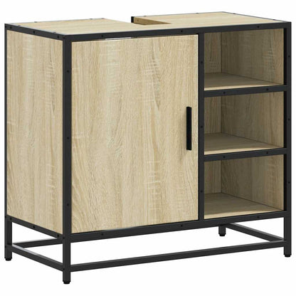 Mobiletto per Lavabo da Bagno Rovere Sonoma 65x33x60 cm
