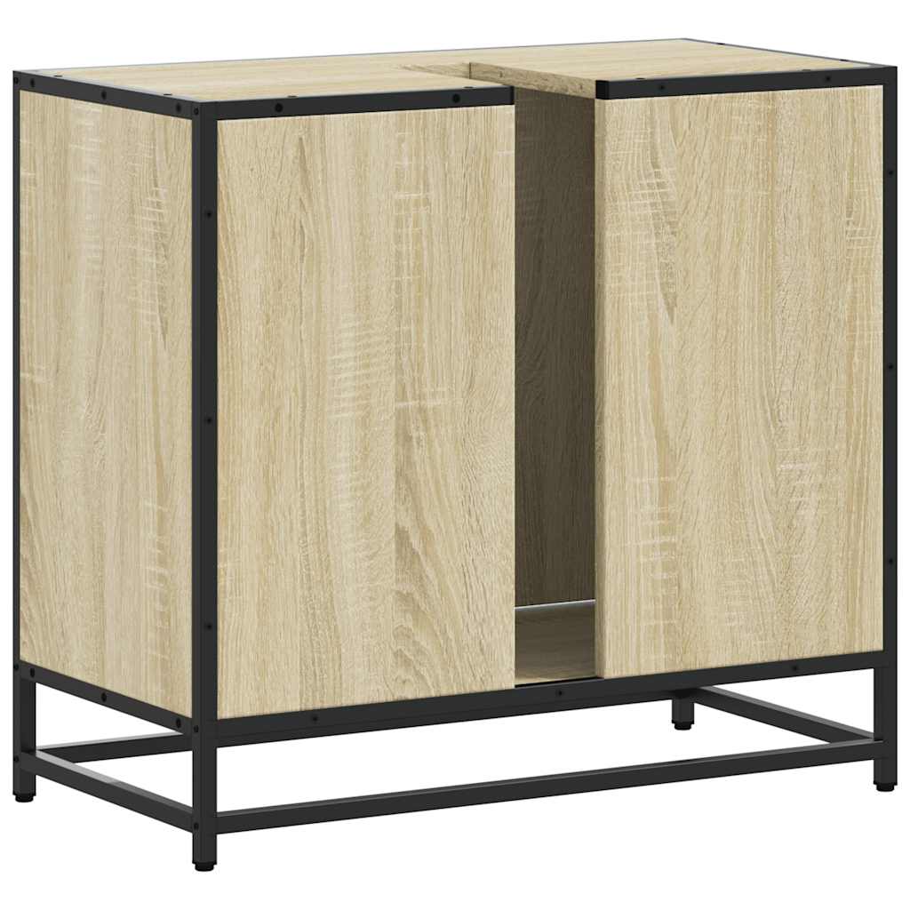 Mobiletto per Lavabo da Bagno Rovere Sonoma 65x33x60 cm