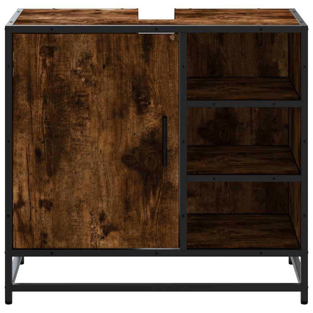 Armadietto Bagno Rovere Fumo 65x33x60 cm in Legno Multistrato | homemem39