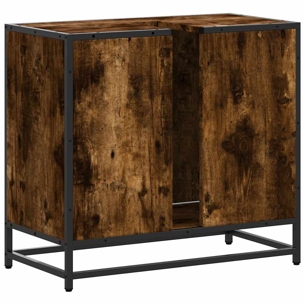Armadietto Bagno Rovere Fumo 65x33x60 cm in Legno Multistrato | homemem39