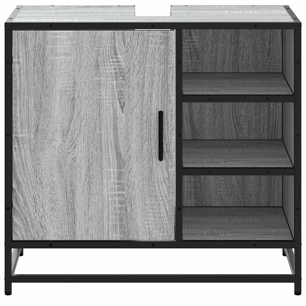 Mobile Lavabo Bagno Grigio Sonoma 65x33x60 cm Legno Multistrato | homemem39