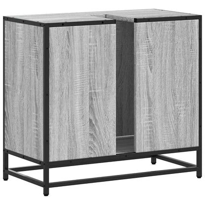Mobile Lavabo Bagno Grigio Sonoma 65x33x60 cm Legno Multistrato | homemem39