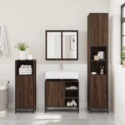 Mobile Lavabo Bagno Rovere Marrone 65x33x60cm Legno Multistrato | homemem39