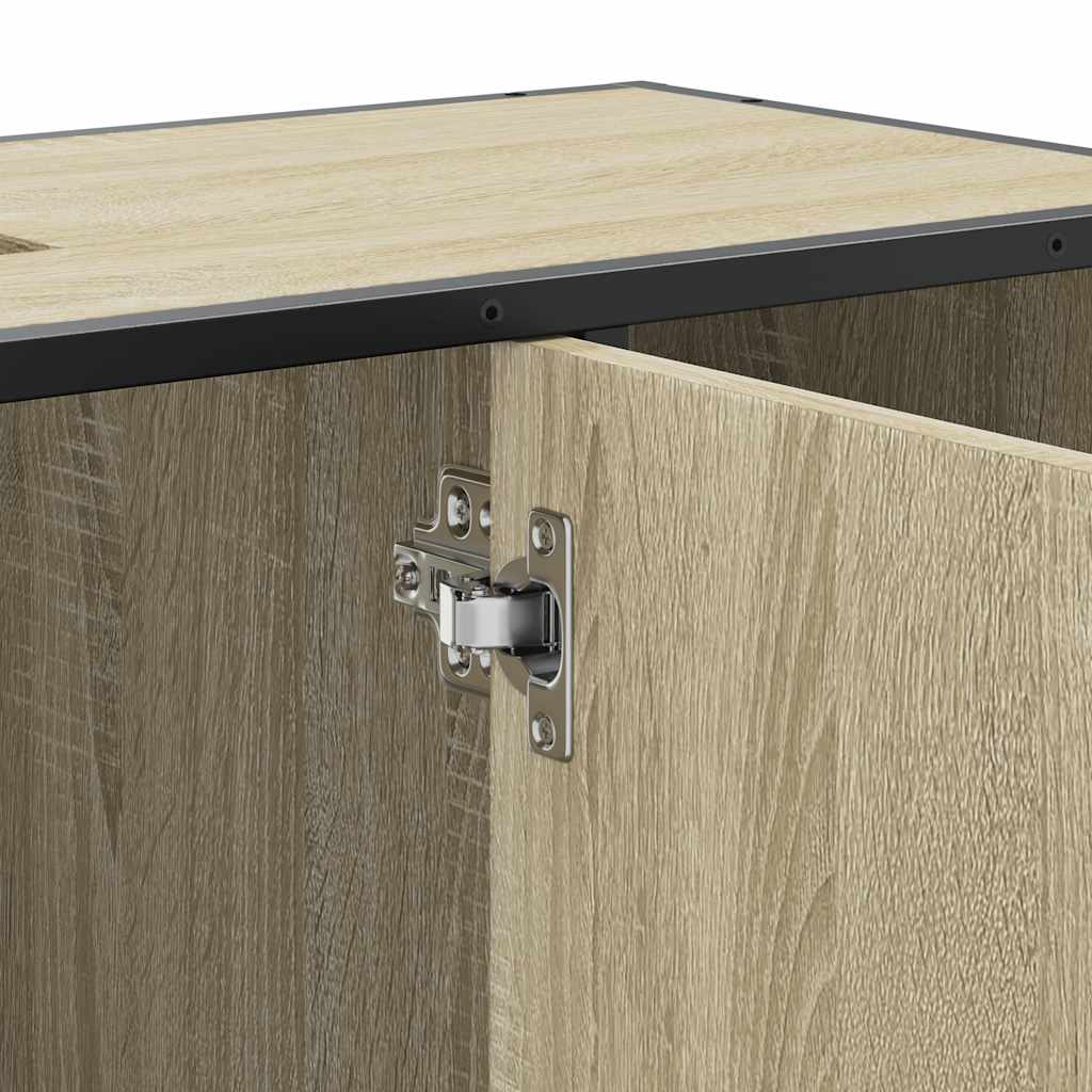 Mobiletto per Lavabo da Bagno Rovere Sonoma 80x33x60 cm