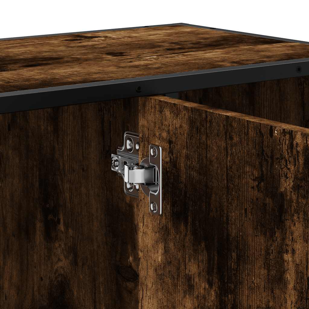 Mobile Lavabo Bagno Rovere Fumo 60x30x60 cm Legno Multistrato | homemem39
