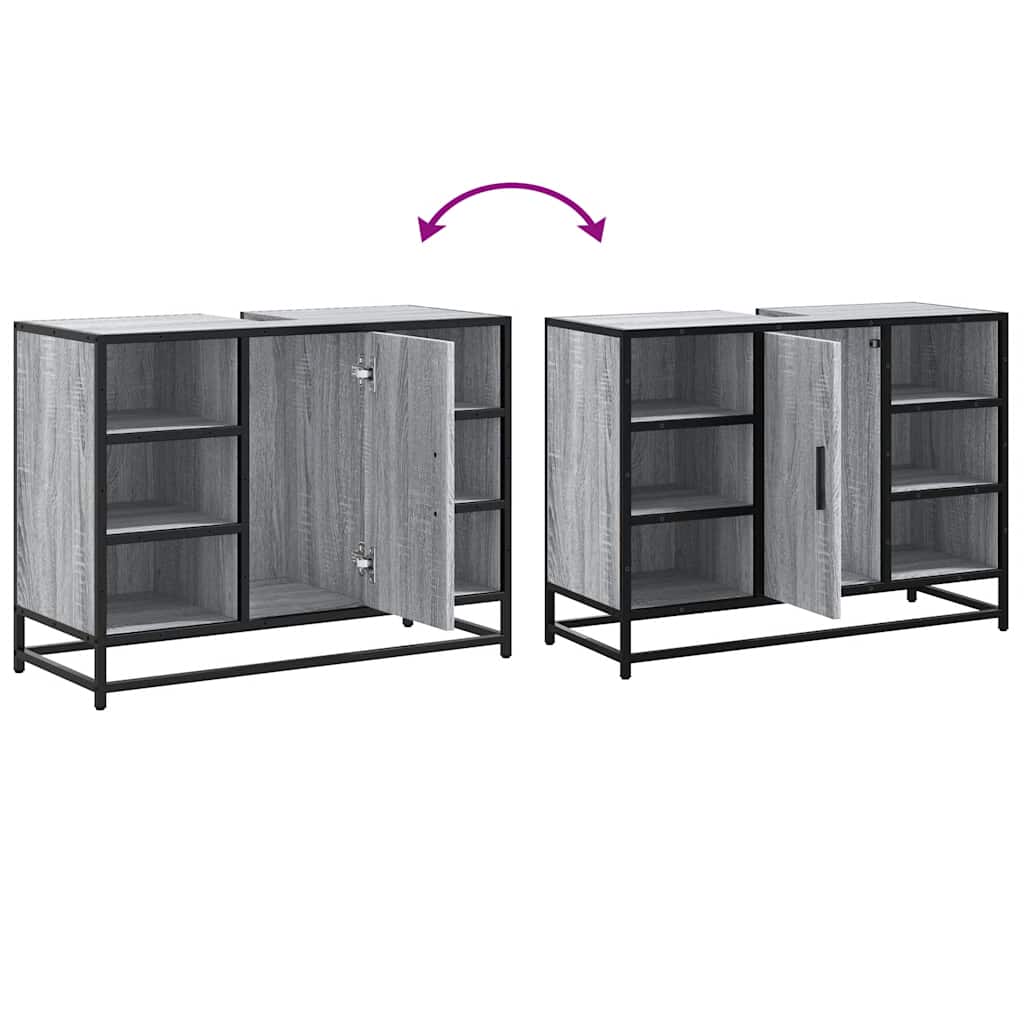 Mobile Lavabo Bagno Grigio Sonoma 60x30x60 cm Legno Multistrato | homemem39