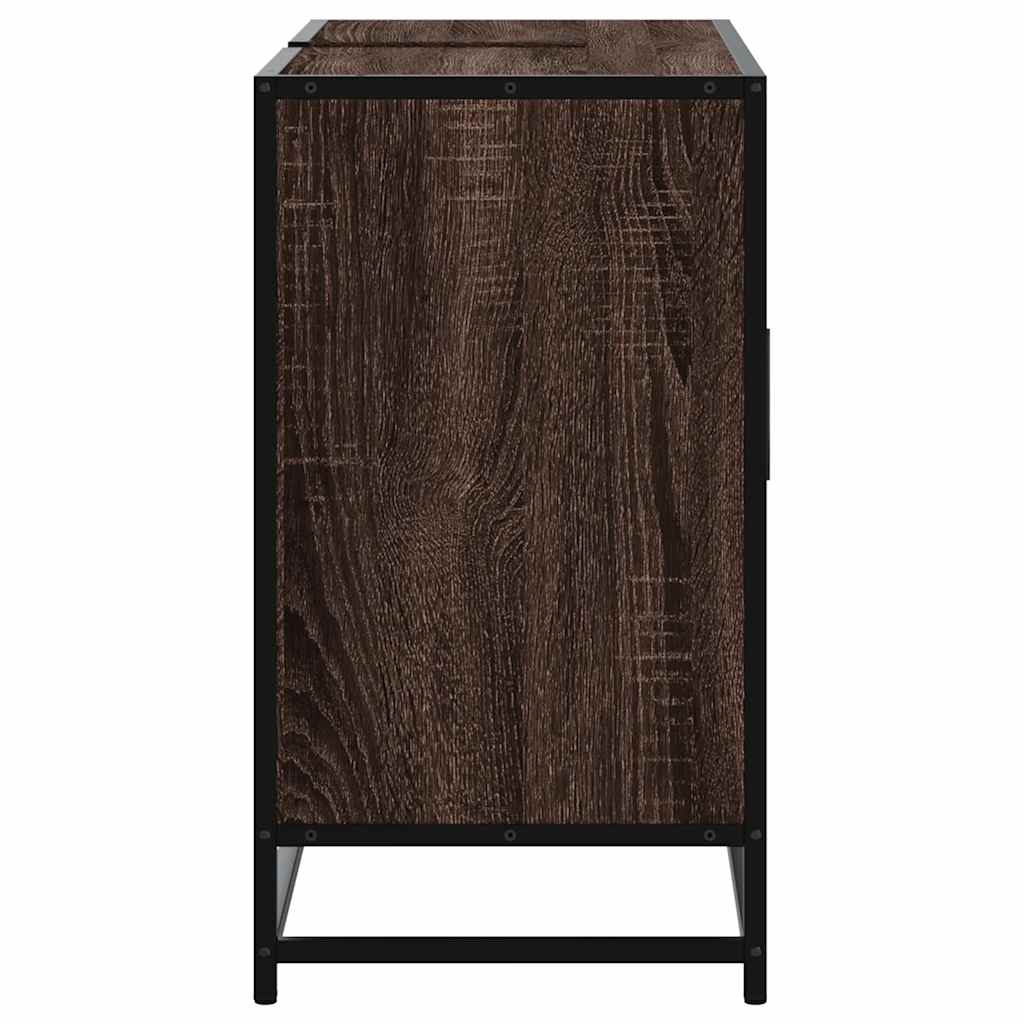 Mobile Lavabo Bagno Rovere Marrone 60x30x60cm Legno Multistrato | homemem39
