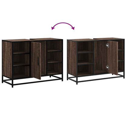 Mobile Lavabo Bagno Rovere Marrone 60x30x60cm Legno Multistrato | homemem39