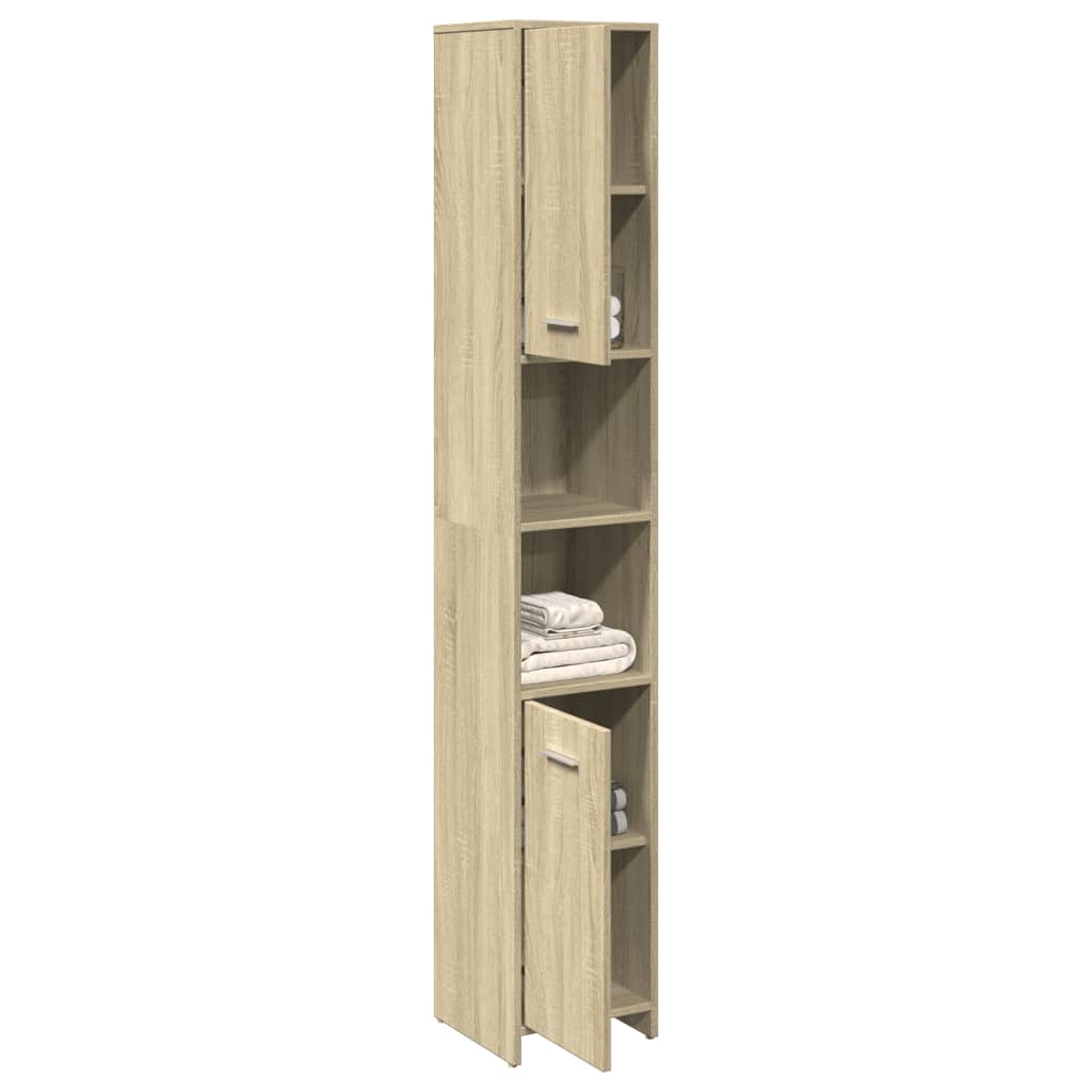 Mobile da Bagno Rovere Sonoma 30x30x183,5 cm Legno tecnico | homemem39