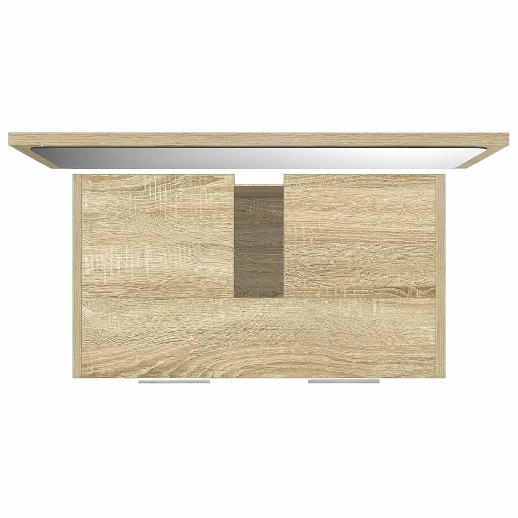 Set Mobili da Bagno 2 pz Rovere Sonoma in Legno Multistrato | homemem39