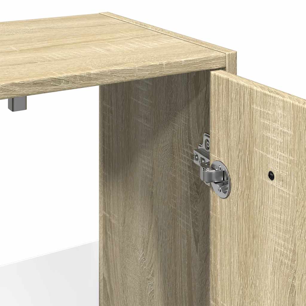 Set Mobili da Bagno 2 pz Rovere Sonoma in Legno Multistrato | homemem39