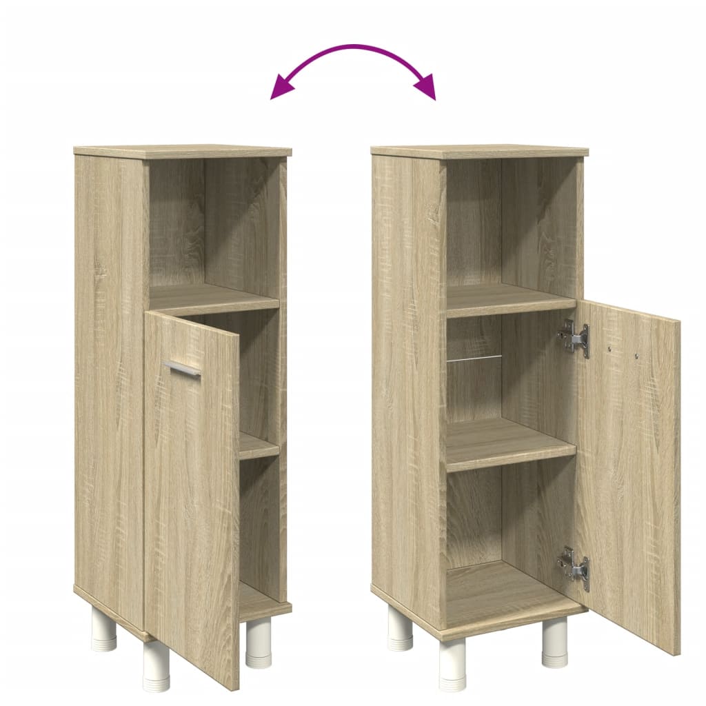 Mobile da Bagno Rovere Sonoma 30,5x30x95cm in Truciolato