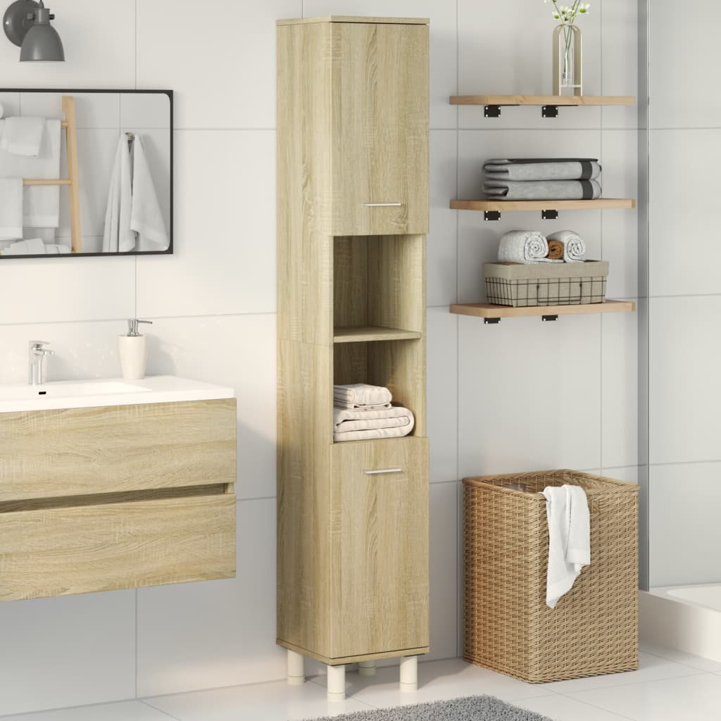 Mobile da Bagno Rovere Sonoma 30,5x30x179cm in Truciolato | homemem39