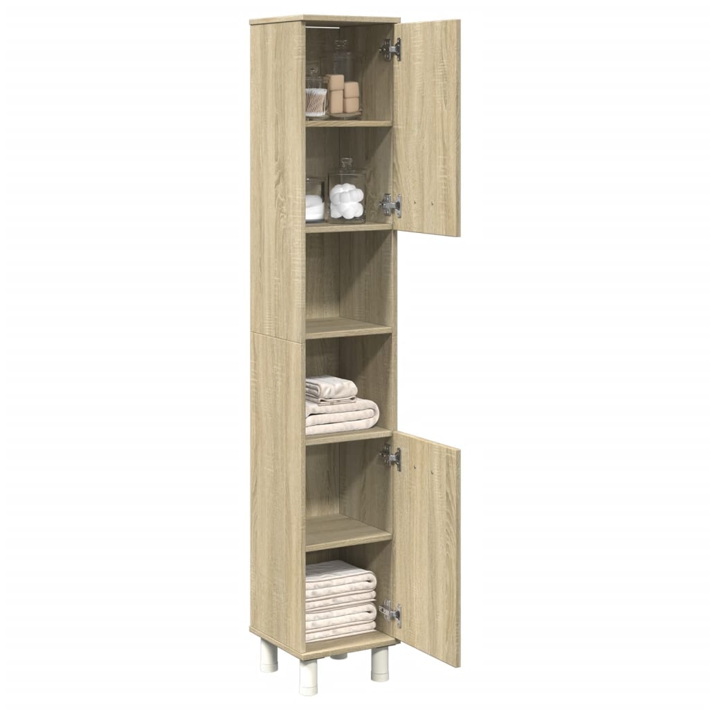 Mobile da Bagno Rovere Sonoma 30,5x30x179cm in Truciolato | homemem39