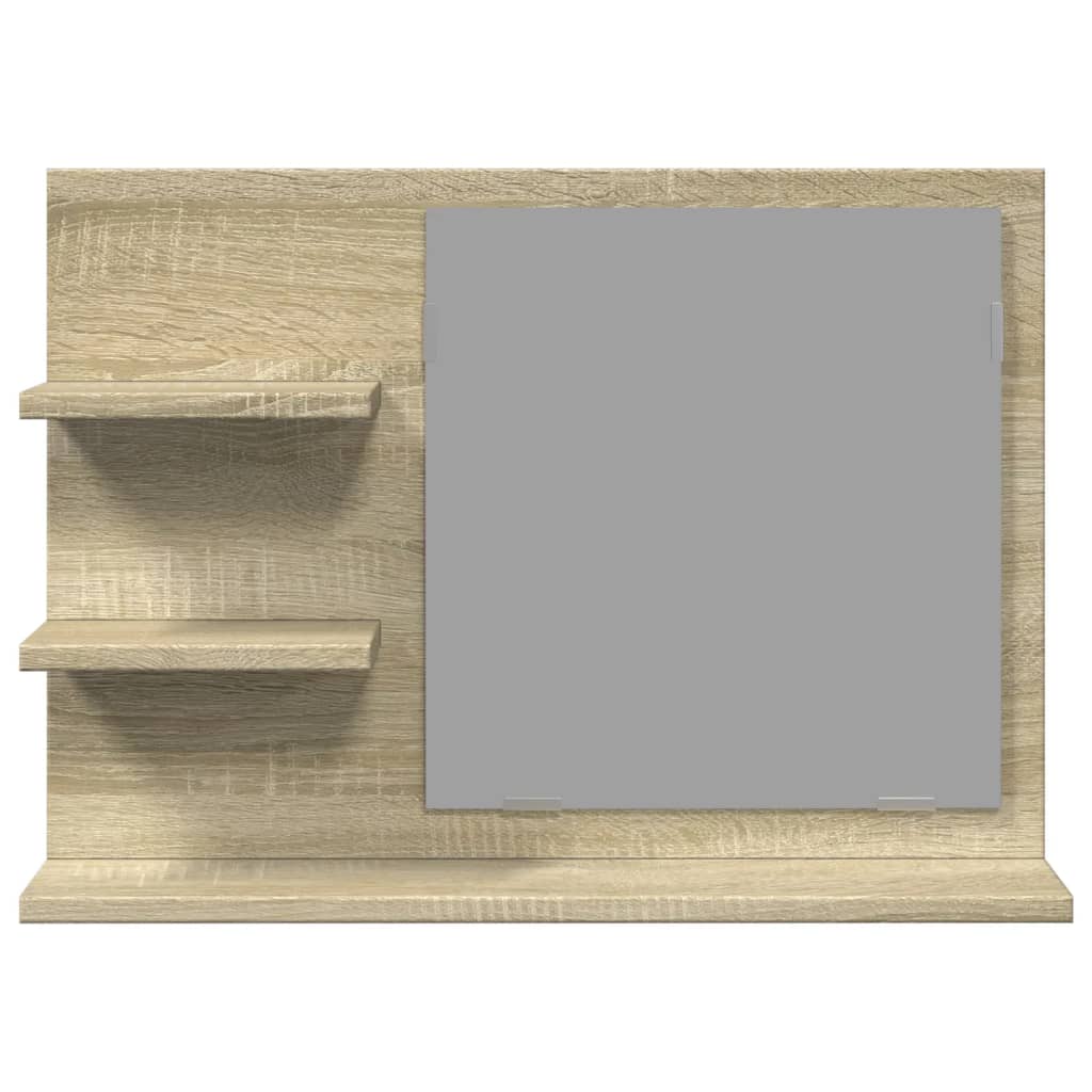 Specchio da Bagno Rovere Sonoma 60x10,5x45 cm Legno Multistrato