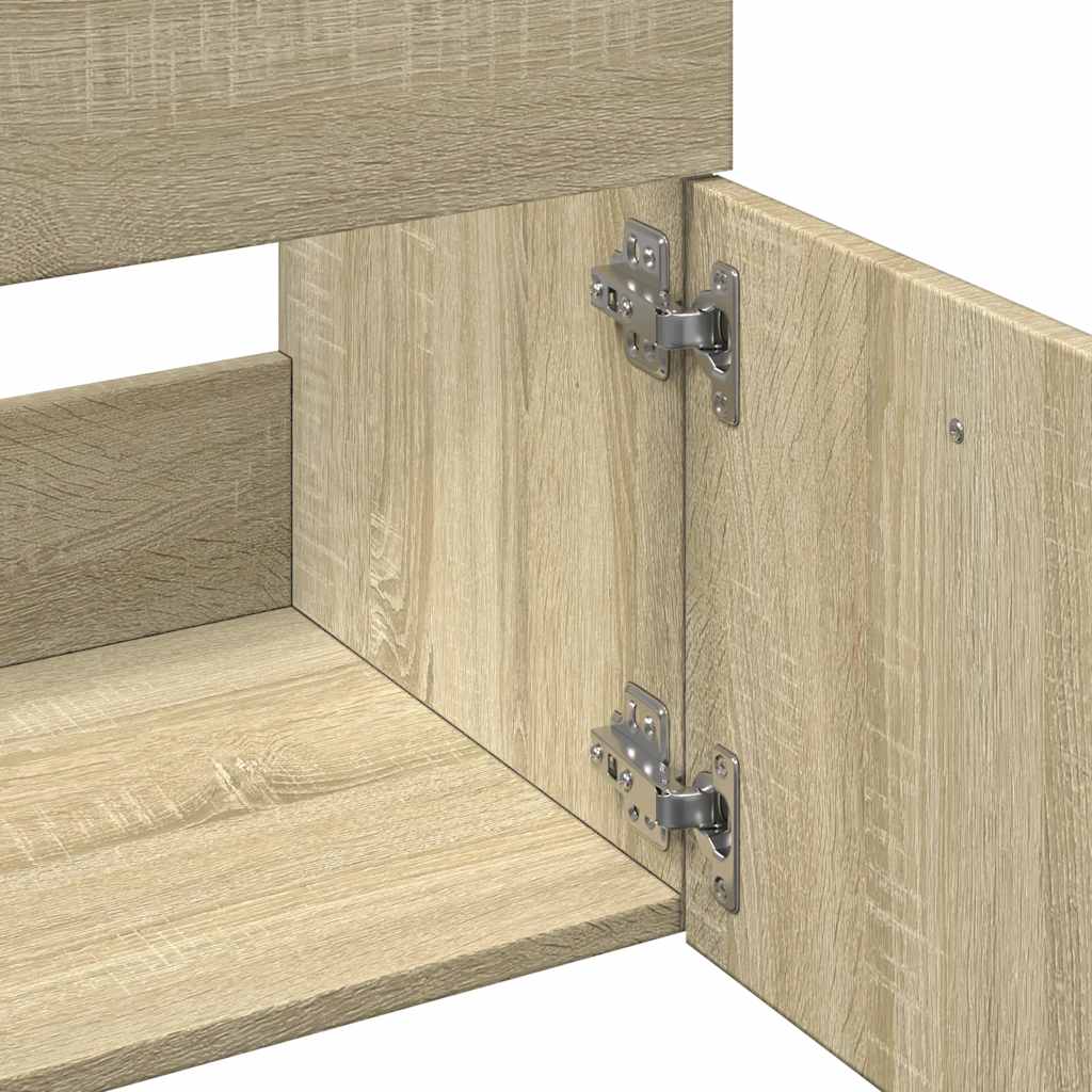 Set Mobili da Bagno 2 pz Rovere Sonoma in Legno Multistrato | homemem39