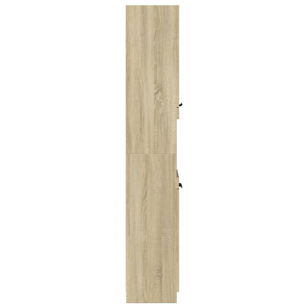 Armadietto da Bagno Rovere Sonoma 32x34x188,5 cm in Truciolato | homemem39