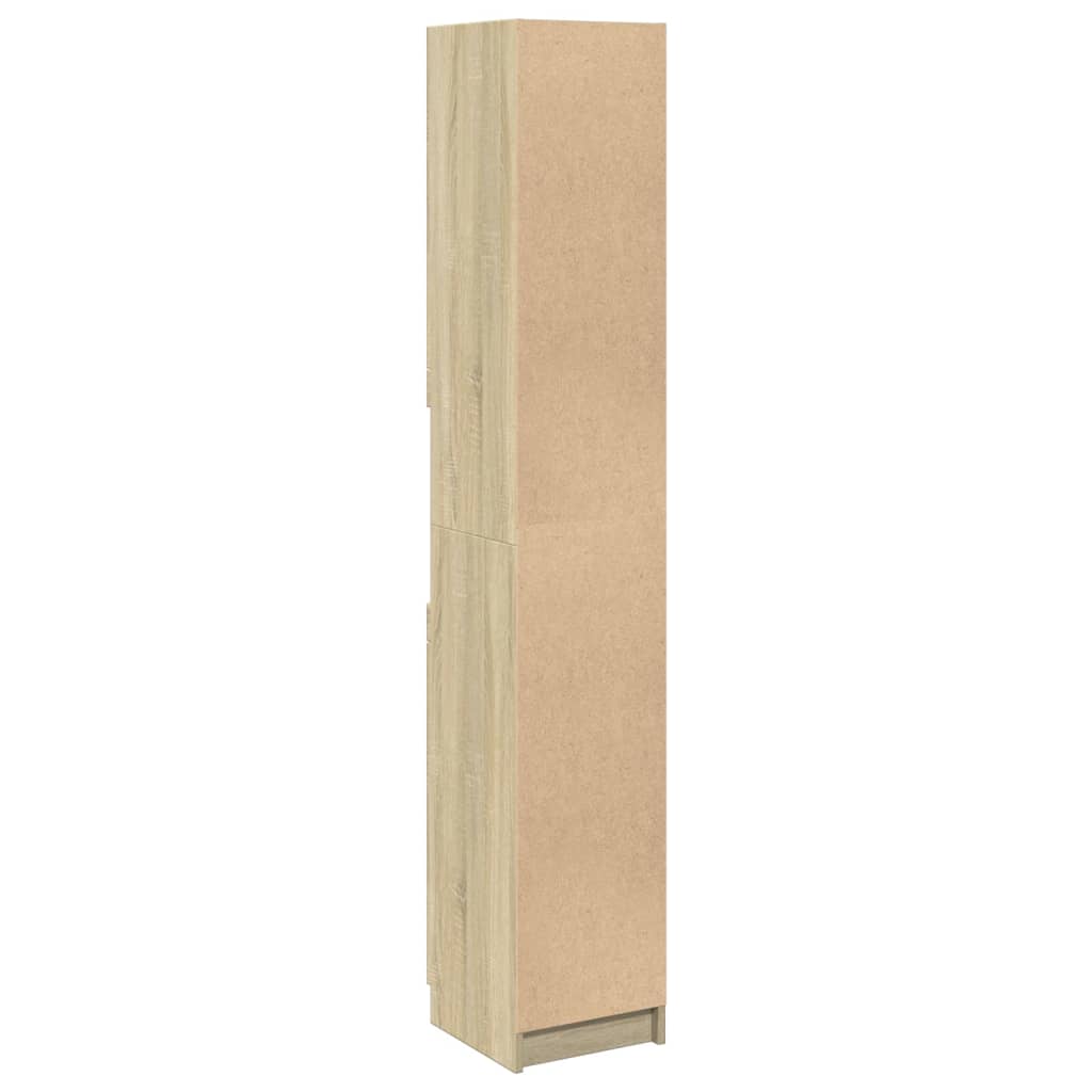 Armadietto da Bagno Rovere Sonoma 32x34x188,5 cm in Truciolato | homemem39
