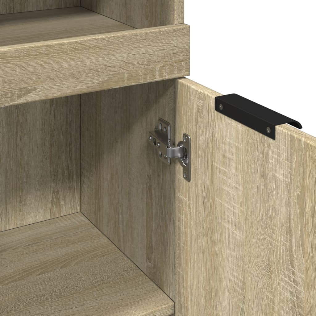 Armadietto da Bagno Rovere Sonoma 32x34x188,5 cm in Truciolato | homemem39