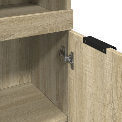 Armadietto da Bagno Rovere Sonoma 32x34x188,5 cm in Truciolato | homemem39