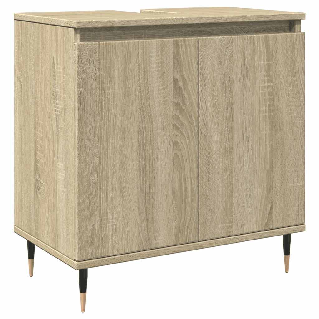 Mobile da Bagno Rovere Sonoma 58x33x60 cm in Legno Multistrato
