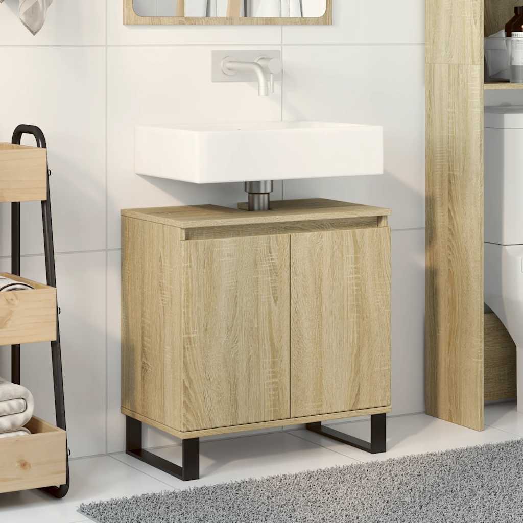 Mobile da Bagno Rovere Sonoma 58x33x60 cm in Legno Multistrato | homemem39