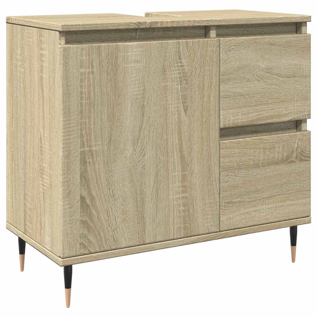 Mobile Lavabo da Bagno Rovere Sonoma 65x33x60 cm in Truciolato