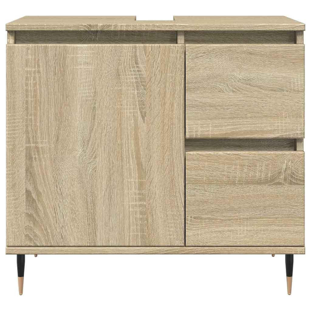 Mobile Lavabo da Bagno Rovere Sonoma 65x33x60 cm in Truciolato