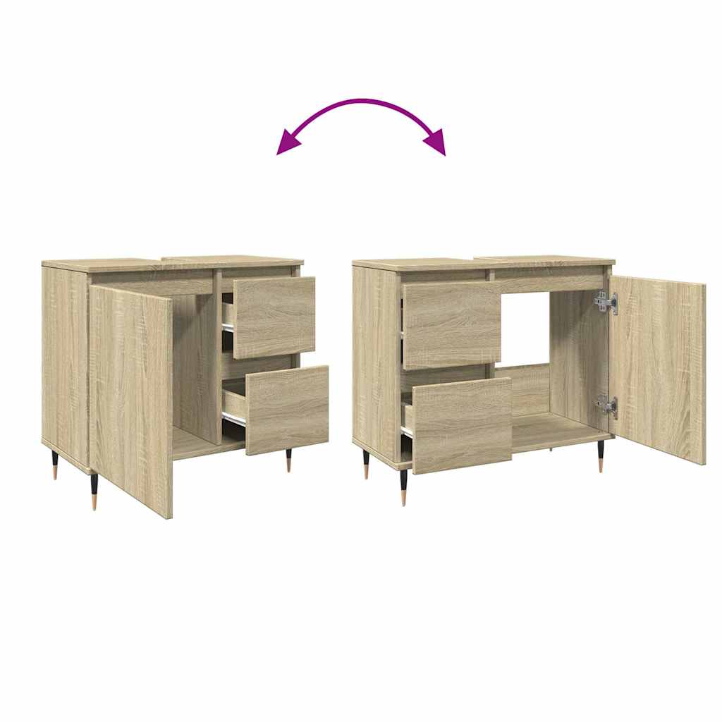 Mobile Lavabo da Bagno Rovere Sonoma 65x33x60 cm in Truciolato | homemem39