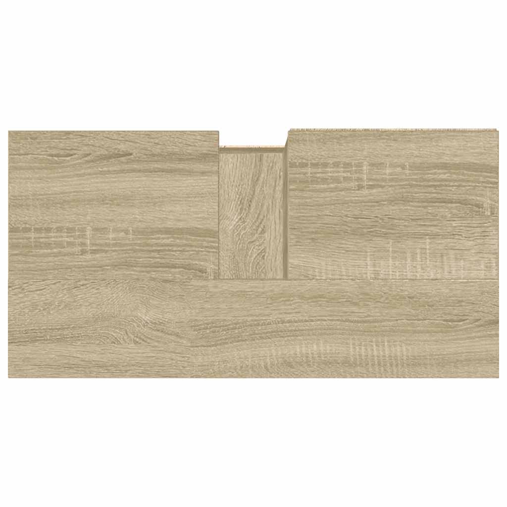 Armadietto da Bagno Rovere Sonoma 65x33x60 cm Legno Multistrato