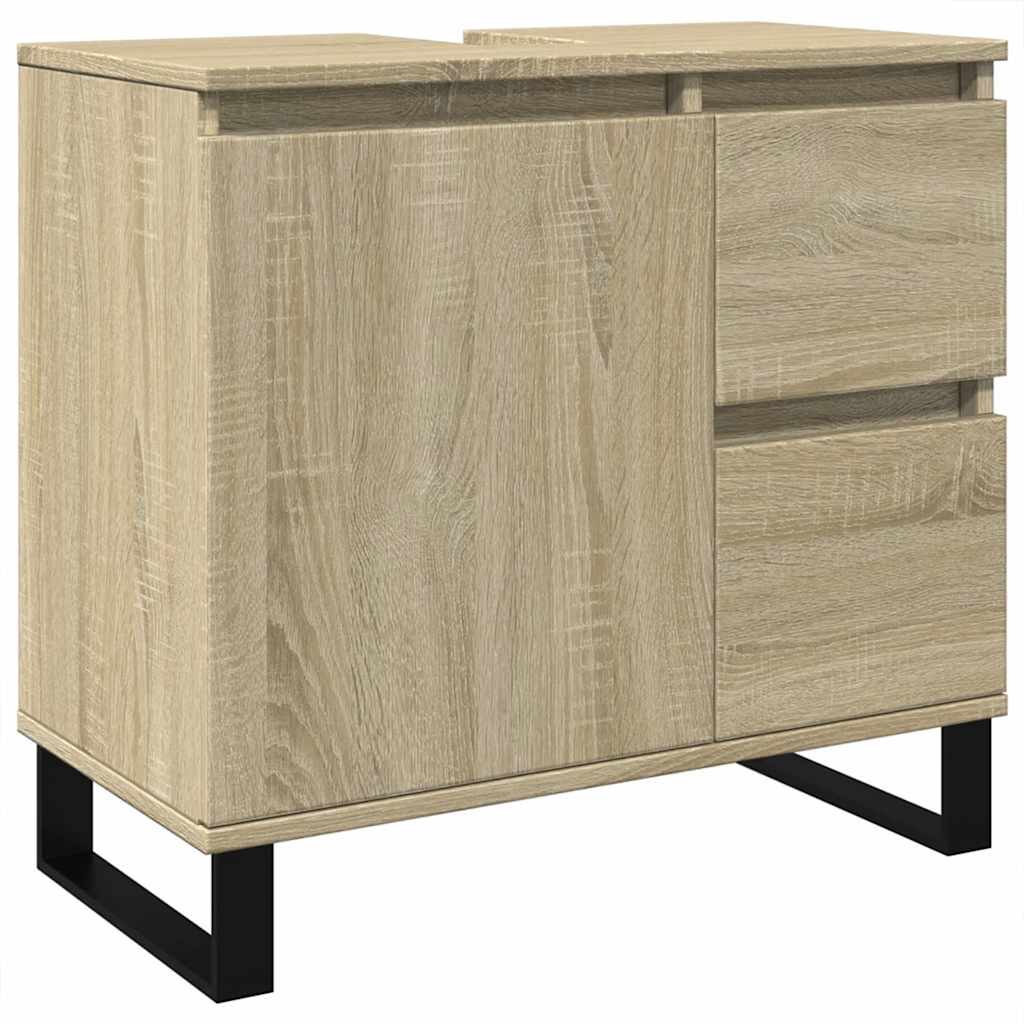 Armadietto da Bagno Rovere Sonoma 65x33x60 cm Legno Multistrato | homemem39