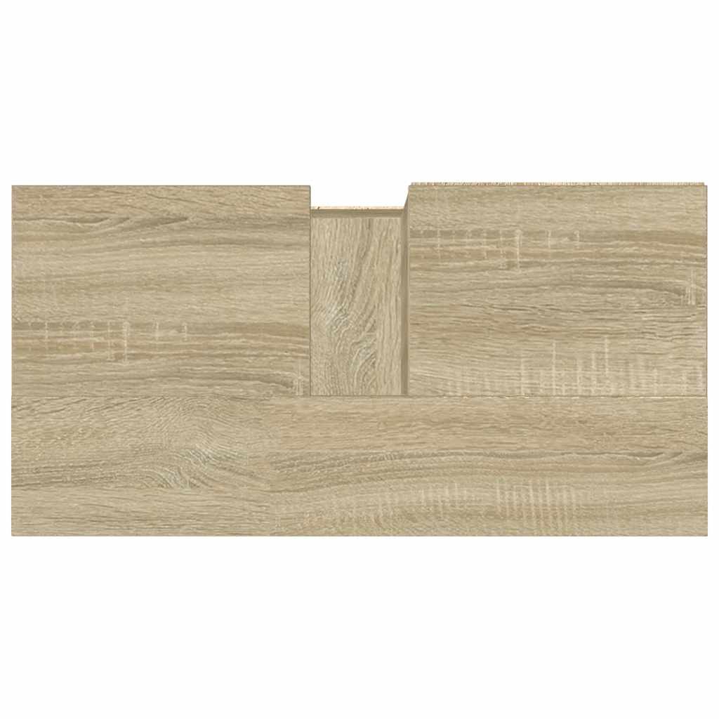 Armadietto da Bagno Rovere Sonoma 65x33x60 cm Legno Multistrato