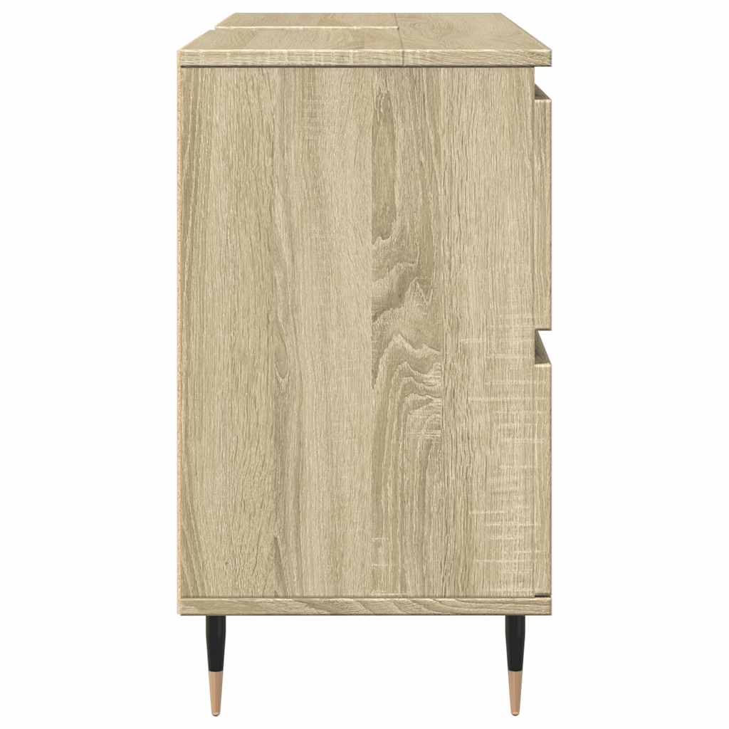 Mobile da Bagno Rovere Sonoma 80x33x60 cm in Legno Multistrato