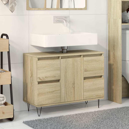Mobile da Bagno Rovere Sonoma 80x33x60 cm in Legno Multistrato | homemem39