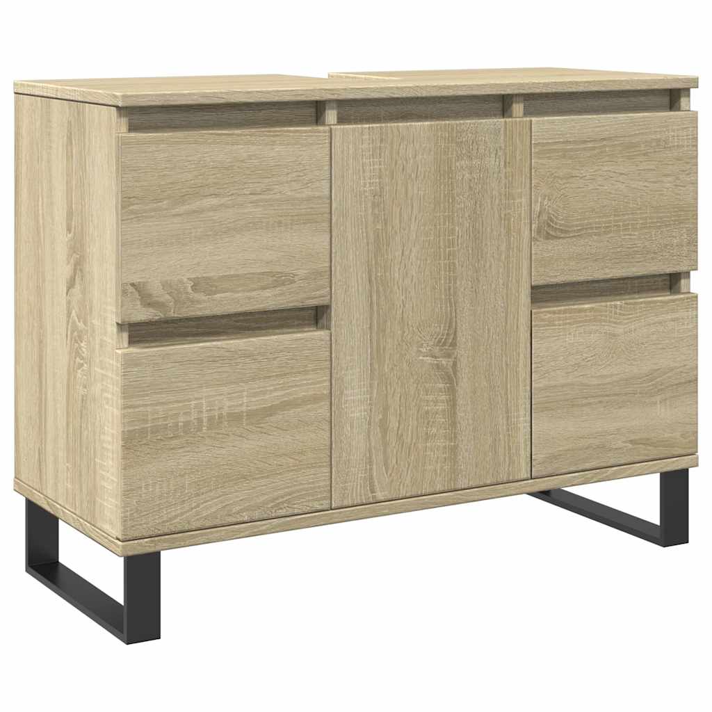 Mobile da Bagno Rovere Sonoma 80x33x60 cm in Legno Multistrato | homemem39