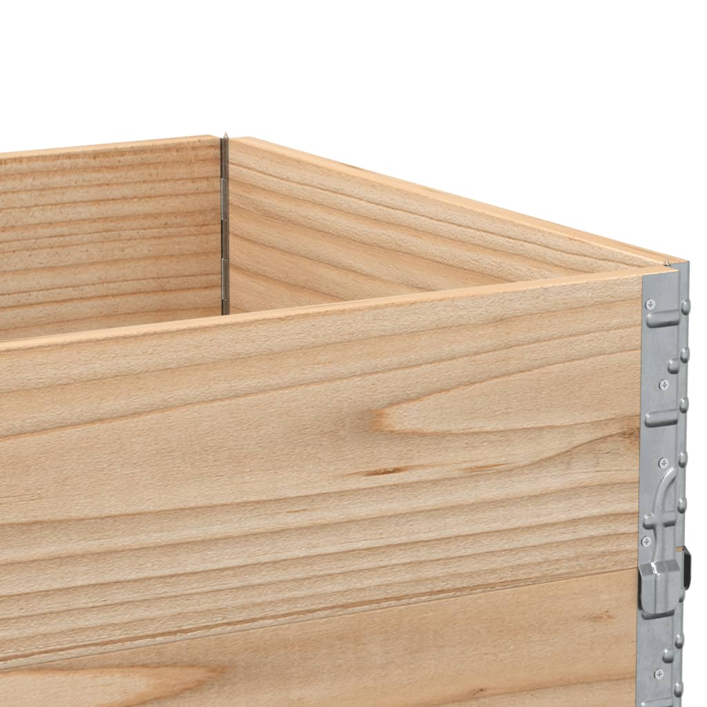 Paretali per Pallet 3 pz 80x60 cm in Legno Massello di Pino