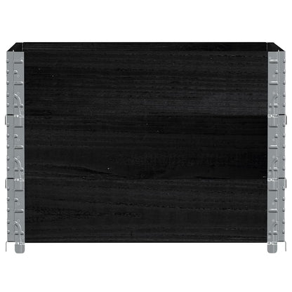 Paretali per Pallet 3 pz Neri 80x60cm in Legno Massello di Pino | homemem39