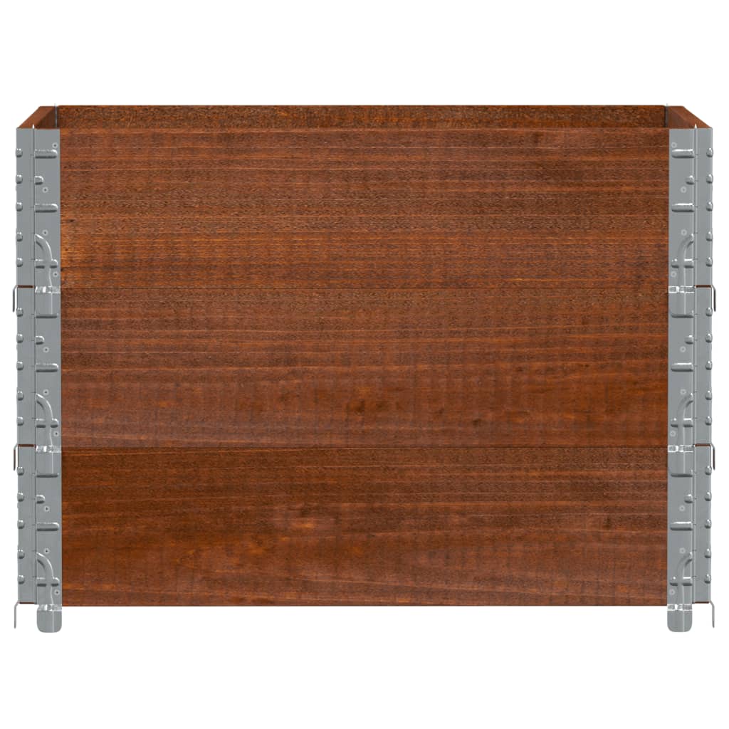 Paretali per Pallet 3pz Marroni 80x60cm Legno Massello di Pino | homemem39