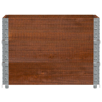 Paretali per Pallet 3pz Marroni 80x60cm Legno Massello di Pino | homemem39